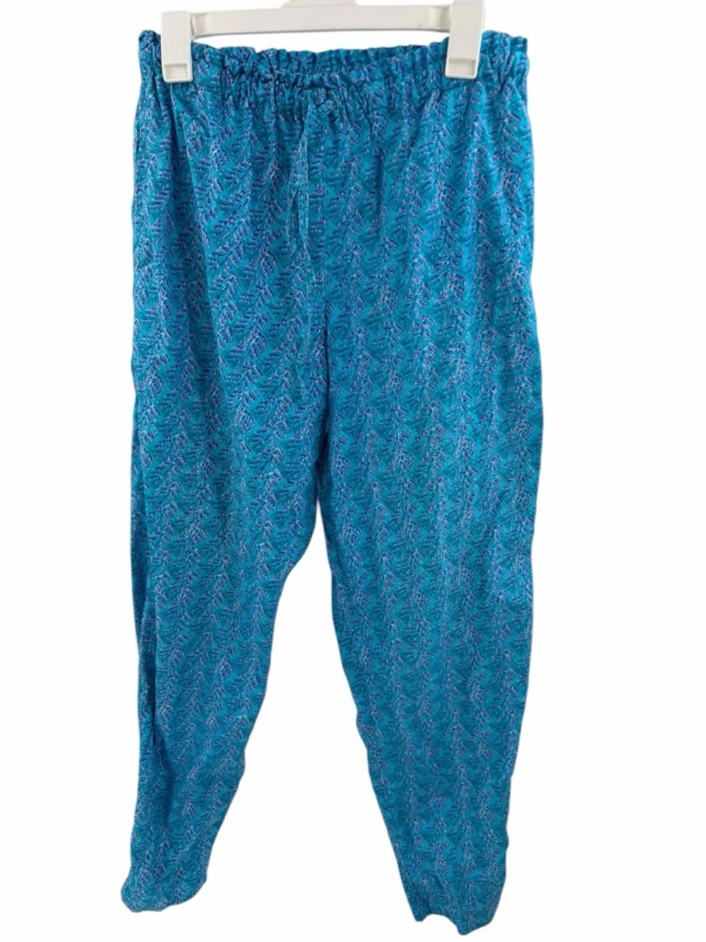 L.L.Bean Vintage‎ 100% Cotton Blue Purple Printed Pajama Bottoms Womens Medium